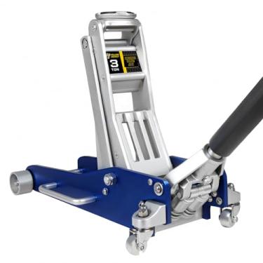 Imagem de YELLOW JACKET Macaco De Chão De 3 Toneladas, Totalmente Em Alumínio, Ultraleve, De Elevação Rápida, Para Corrida, Com Bomba Dupla, Macaco De Perfil Baixo E Elevação Rápida Para Veículo, Capacidade