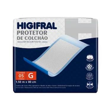 Imagem de Protetor para Colchão Higifral G c/5und Toque de Algodão Super Absorve