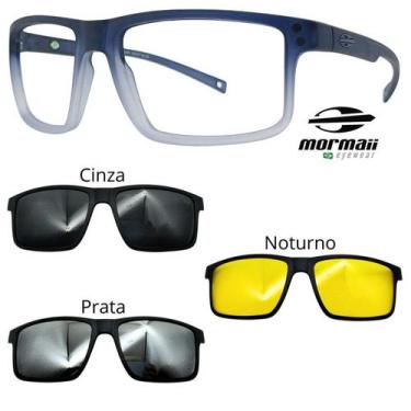 Imagem de Oculos Mormaii Swap 5 6127 DL6 Cinza Degrade Com 3 Clipons, Cinza, Pra