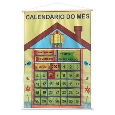 Imagem de Banner Pedagógico Infantil Escolar Calendário Do Mês - Brink Sul