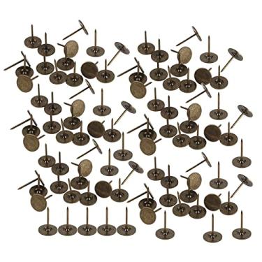 Imagem de Tachas de estofamento de 100 pces, pregos de estofamento, tachas de polegar decorativas para redecorar cadeiras e reforçar bordas delicadas (Diâmetro 14MM*Comprimento total 20MM)