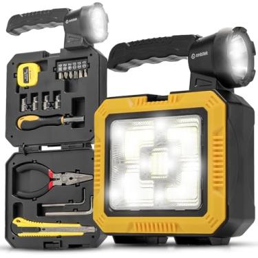 Imagem de Lanterna Solar Led Camping Acampamento Recarregável Portátil Com Caixa Ferramenta E Power Bank