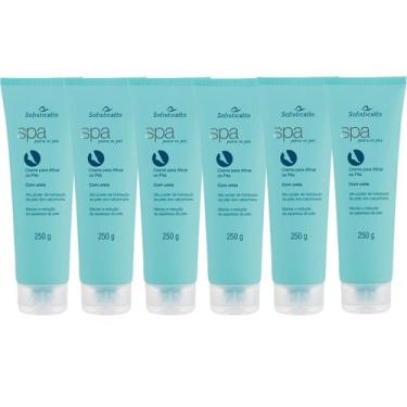 Imagem de Kit 06 Cremes Hidratante Para Afinar Os Pés Com Uréia 250g - Sofistica
