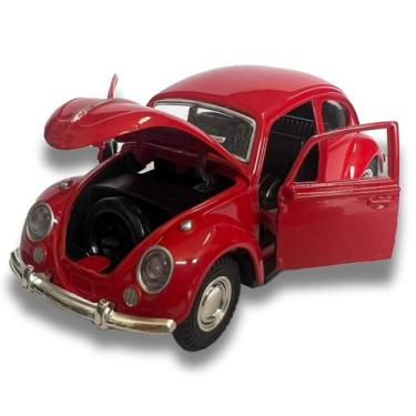 Imagem de Carrinho Fusca Ferro Fricção Metal Miniatura Metal Brinquedo Fusquinha