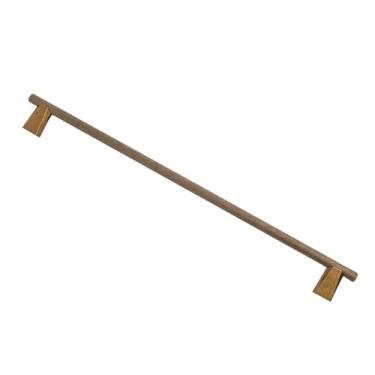 Imagem de Puxadores de latão antigo serrilhados, puxadores de barra de armário serrilhados com suportes triangulares em blocos, puxadores retrô para ferragens de cozinha, 8961RB, 320 mm, 6 peças