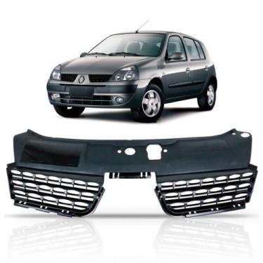 Imagem de Grade radiador clio 2003 2004 2005 preto - SP ACESSÓRIOS