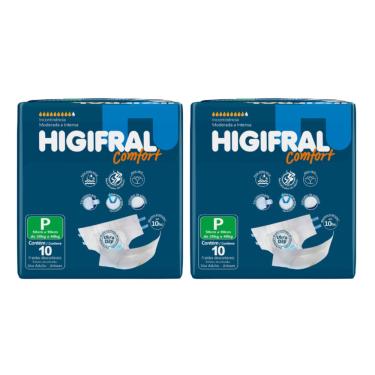 Imagem de Kit C2 Fralda Adulto Tam P Comfort - Higifral