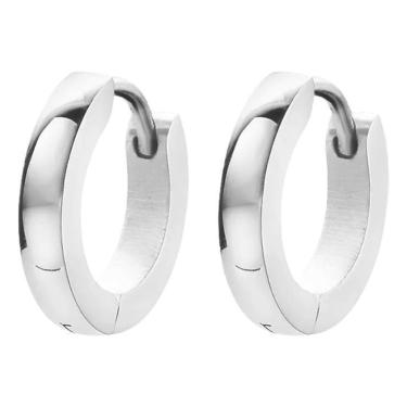 Imagem de Brinco Argola Grossa Prata 925 Masculina 16Mm Homem Neymar