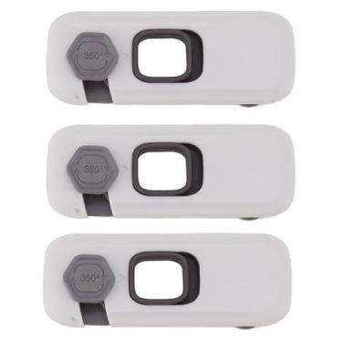 Imagem de Trava de Segurança Geladeira Gaveta Kit 3 unidades Criança Bebe Fechad