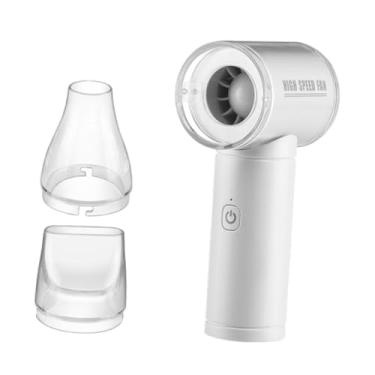 Imagem de Ｂｅｓｇａ Mini ventilador portátil poderoso vento leve prático 5 velocidades ajustável recarregável para viagens em casa escritório desktop ao ar livre, Branco