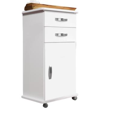 Imagem de Balcão/Aparador - 2 Gavetas E 1 Porta  Branco  - Luxo