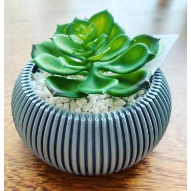 Imagem de Vaso Decorativo Cachepô suculentas  Plástico  Flores artificiais - Gen