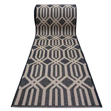 Imagem de Passadeira Trilho 4,5M 450 Sisal Geometrico Nature Trancado - Tapete M