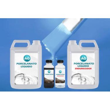 Imagem de Kit Porcelanato Líquido Azul Claro AG - RAL5012 por M² - Resinas ag, 1