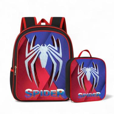 Imagem de Mochila Infantil Masculina Bolsa Escolar + Lancheira Térmica - Pikuka