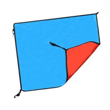 Imagem de Vaveren Capa do dossel Substitua a barraca instantânea de 3-4 pessoas fácil de usar, com revestimento de dupla face, alcatrão multifuncional à prova d'água, Laranja Azul