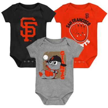 Imagem de Outerstuff MLB recém-nascido e infantil 0-24 meses muda 3 peças macacão macacão (São Francisco Giants, 3/6 meses)
