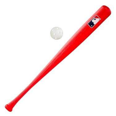Imagem de Franklin Sports MLB conjunto autêntico de taco e bola de plástico de 76 cm, Vermelho, 30 inch/10 oz