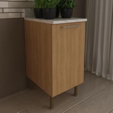 Imagem de Balcão de Cozinha com Tampo e 1 Porta 40cm Multimóveis CR20458