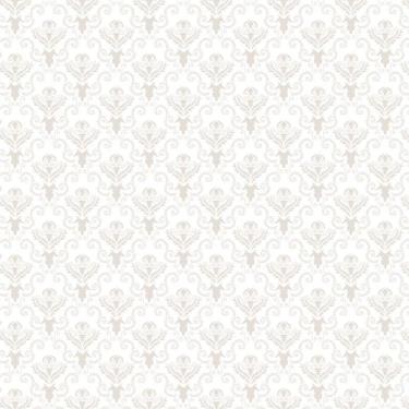 Imagem de Papel De Parede Cinza Claro E Branco Arabesco Quarto Sala