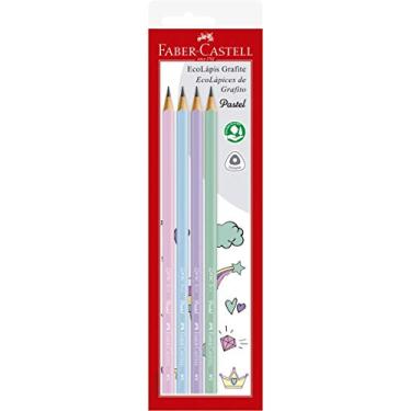 Imagem de Lápis Grafite Nº 2 Triangular, Faber-Castell, Ecolápis, 1205 Max Pastel, SM/1205PASTEL, 4 Cores