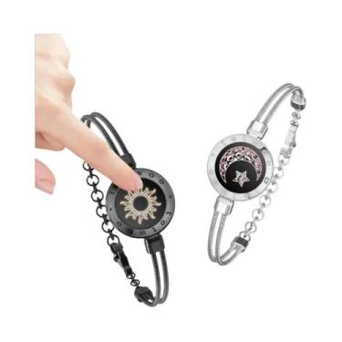 Imagem de Pulseiras De Amor De Longa Distância TOTWOO Vibração Ilumina Casais Pu