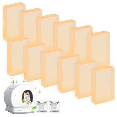 Imagem de Pacote com 12 desodorizador de caixa de areia compatível com MeoWant MW-SC01 / MW-SC02 / LB02 caixas de areia autolimpantes para gatos, gel eliminador de odor de banheiro de gato com bloqueio de odor