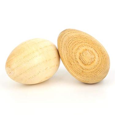 Imagem de Brinquedo de Ovo de Madeira, 2pcs Ovos Musicais Instrumentos Musicais Confortáveis ​​para o Aprendizado de Brinquedos para Crianças Bebês (SY-62 Color de log)