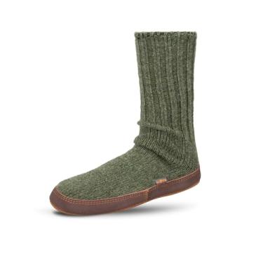 Imagem de Acorn Meias masculinas e femininas originais – Almofada de nuvem, lã ragg, absorção de umidade, sola de camurça, Olive Coast, 5-6