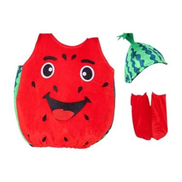Imagem de YIJU Fantasia de melancia infantil, fantasia de desenho animado infantil para festa de dramatização, S