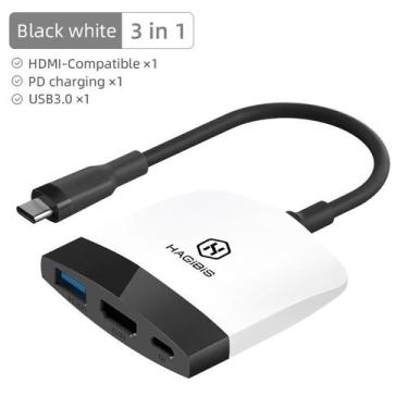 Imagem de Mini Dock Conversor Video Hdmi 4k + Usb 3.0 NSwitch - HAGIBIS
