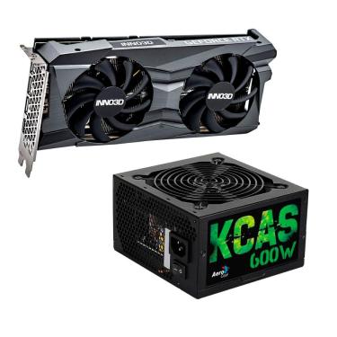 Imagem de Kit PowerVGA: VGA RTX 3060 12GB + Fonte 80 Plus compativel. O kit que vai transformar o seu PC em uma máquina de jogos