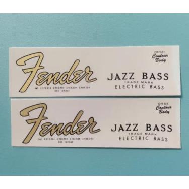 Imagem de RIKOLOL Adequado Para Adesivos De Transferência Água Com Logotipo Fender J Bass Guitarra Elétrica E Película Removível Marca Registrada