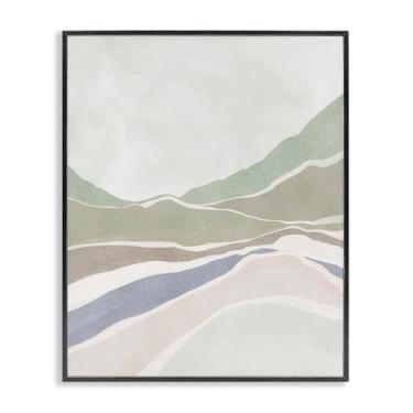 Imagem de Stupell Industries Paisagem do deserto em tons pastéis silenciosos preto emoldurado por Nikita Jariwala, 40 x 50 cm