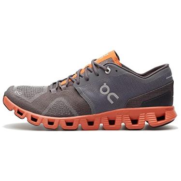 Imagem de ON Tênis de corrida masculino Cloud X Textile sintético, Ferrugem/Rock, 8.5
