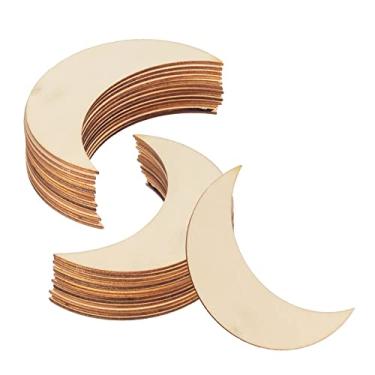 Imagem de LepoHome 50 Peças De Madeira Em Branco Inacabado, 4 Fatias Natural 2,5" Para Recortes Artesanato, Pintura, Tingimento, Queima, Gravura, Entalhe, Porta-Copos - Moon