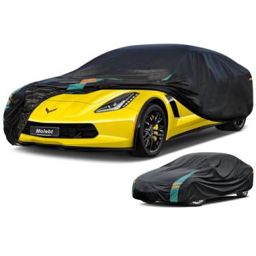 Imagem de Molebt Capa de carro Coupe personalizada para Corvette C4/C5/C6/C7/C8 Coupe (1963-2025), impermeável para todos os climas para automóveis, cobertura completa ao ar livre com tiras de clipe à prova de