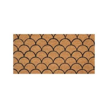Imagem de Capacho De Porta Fibra De Coco Retangular Escamas 70x33cm Uzoo