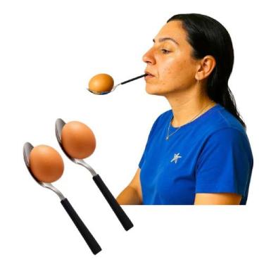 Imagem de Kit Jogo Da Corrida Do Ovo E Da Colher com 2 unidades Festa - Genérica