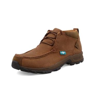 Imagem de Twisted X Bota masculina de caminhada de 10 cm, moc toe, pátina marrom, tamanho 41