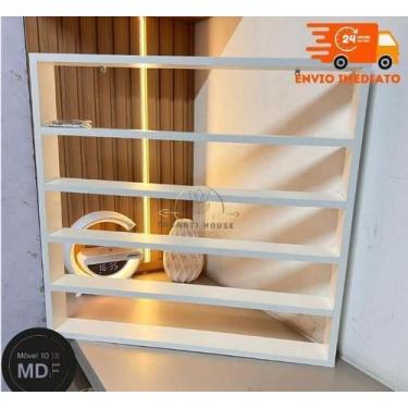Imagem de Expositor De Esmaltes De Mdf Branco - 67X64X7 - Freitas Decorações