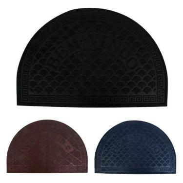 Imagem de Tapete Meia Lua Capacho Para Porta 37Cm X 58Cm Casa E Lojas