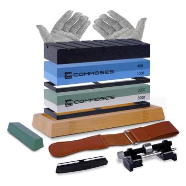 Imagem de Conjunto de pedras de afiar COMMOSES 4 lados 80003000 1000400 Grit - M