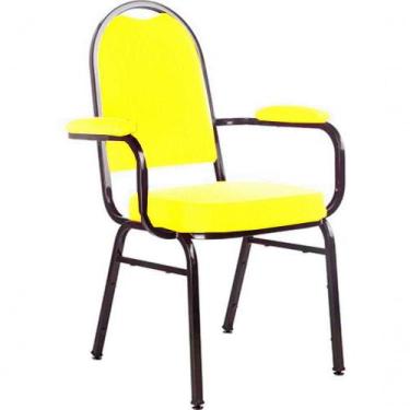 Imagem de Cadeira Com Braços Para Auditórios Linha Hotel Amarelo - DESIGN OFFICE