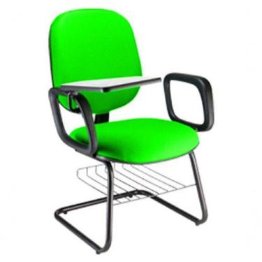 Imagem de Cadeira Universitária Com Prancheta Para Escolas Linha Uno Verde - DES