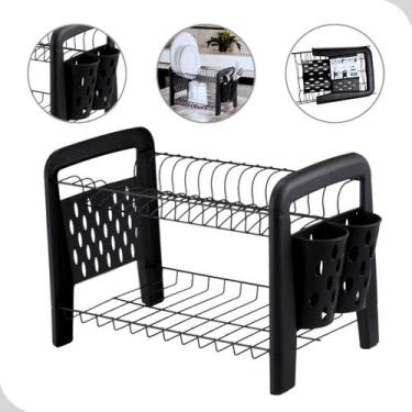 Imagem de Escorredor duplo desmontável black coznha compacta - Arthi