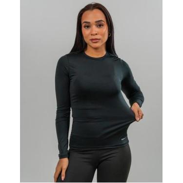 Imagem de 2 Camisetas Proteção UV 50+ Feminina Térmica Camisa Manga Longa Blusa 
