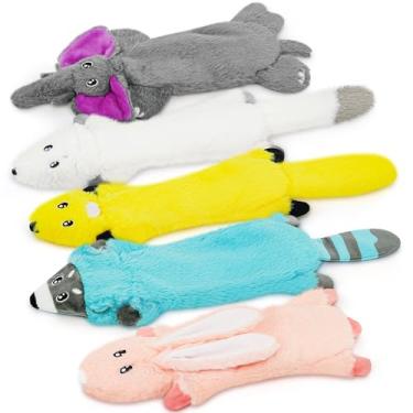 Imagem de Brinquedos de ranger para cães, sem enchimento, brinquedos de pelúcia macios para mastigar para raças pequenas, médias, grandes, duráveis, fofos, divertidos, estridentes, interativos, suprimentos para