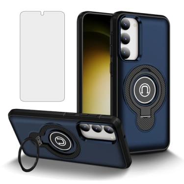 Imagem de Asuwish Capa de celular para Samsung Galaxy S23 Plus S23+ 5G com protetor de tela de vidro temperado Suporte magnético fino anel híbrido capa de celular resistente S23plus 23S + S 23 23+ SM-S916U 16.8