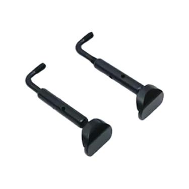 Imagem de menolana 2 peças 4/4 parafusos de fixação de apoio de queixo para violino, acessórios de violino resistentes, tipo gancho dividido, fácil instalação e remoção, Preto